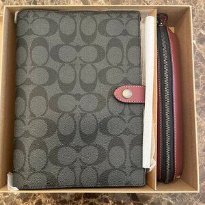 Coach Notebook and Pencil Case Gift Set In Colorblock Signature Canvas